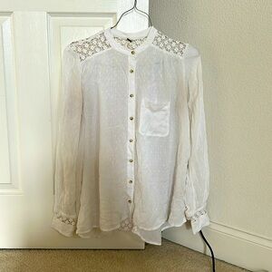 Beautiful lace white blouse top